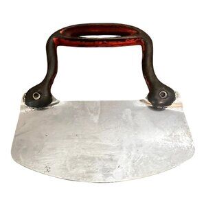 Vtg Acme Double-Bladed Rocking Food Chopper Mezzaluna  1940s  Stainless Steel &